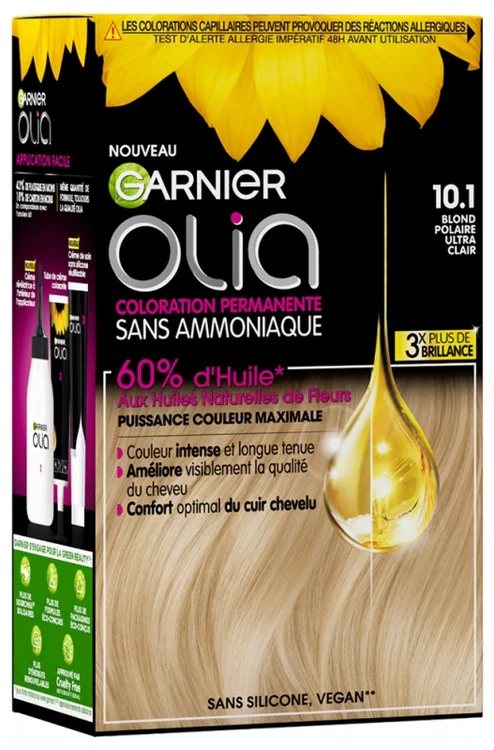 Garnier Olia Ammonia-Free Permanent Hair Colour 120 g – Hair Colour: 10.1 Ultra-Light Polar Blonde