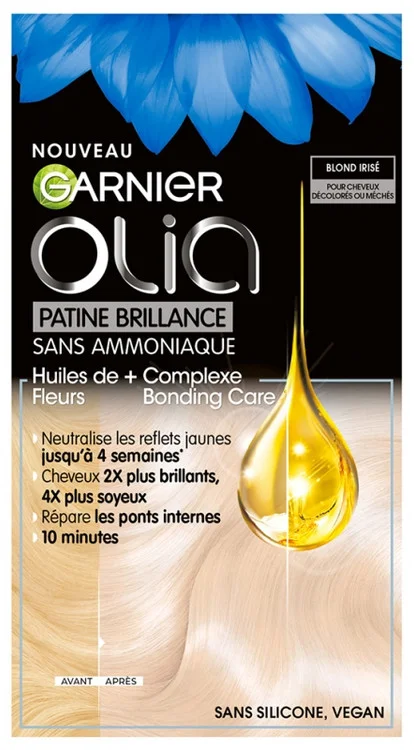 Garnier Olia Patine Brillance Semi-Permanent Coloration Ammonia Free 174 ml – Hair Colour: Blond Irisé