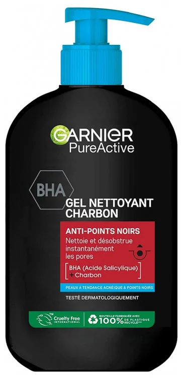 Garnier PureActive Charcoal Anti-Blackhead Cleansing Gel 250 ml