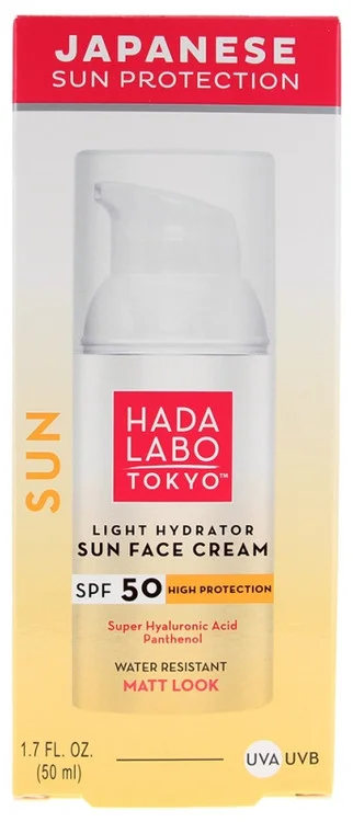 Hada Labo Tokyo Sun Moisturizing Face Cream Water Resistant SPF50 50 ml