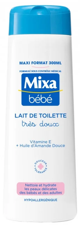 Mixa Bébé Lait de Toilette Très Doux Hypoallergénique 300 ml