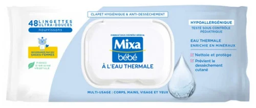 Mixa Bébé Thermal Spring Water Wipes 48 Wipes